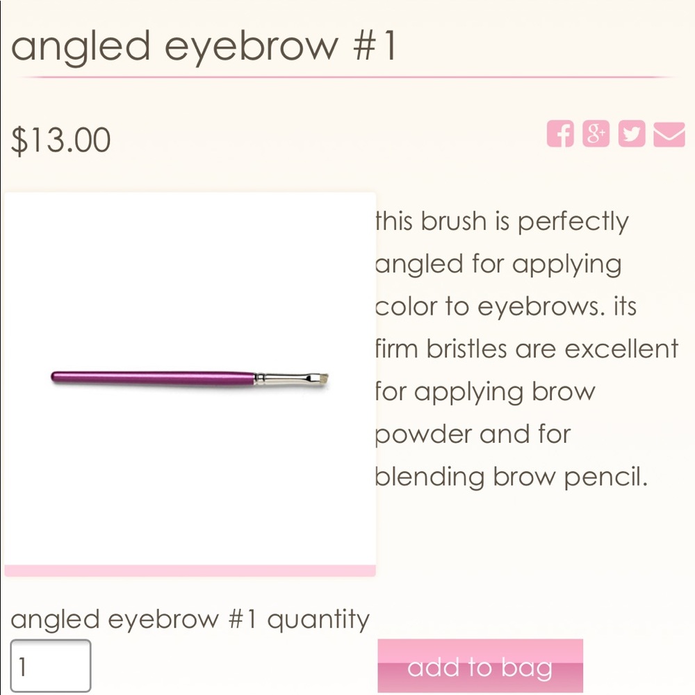 Robert Jones Beauty #1 Angled Eyebrow Brush
